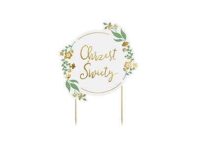 Opakowanie Topper na tort Chrzest Święty mix 15x20cm