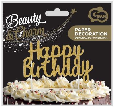 Opakowanie Topper urodzinowy Happy Birthday
