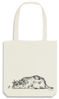 Torba bawełniana Krowa Rita Szoperka na zakupy. Wydawca: Ligarti. SmakLiter.pl Opakowanie Torba bawełniana Krowa Rita Szoperka na zakupy