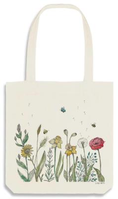 Torba bawełniana Łąka Szoperka na zakupy. Wydawca: Ligarti. SmakLiter.pl Opakowanie Torba bawełniana Łąka Szoperka na zakupy