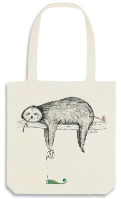 Torba bawełniana Leniwiec Szoperka na zakupy. Wydawca: Ligarti. SmakLiter.pl Opakowanie Torba bawełniana Leniwiec Szoperka na zakupy