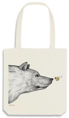 Torba bawełniana Niedźwiedź i pszczoła Szoperka. Wydawca: Ligarti. SmakLiter.pl Opakowanie Torba bawełniana Niedźwiedź i pszczoła Szoperka