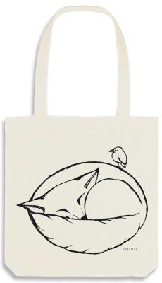 Torba bawełniana Śpiący lis Szoperka na zakupy. Wydawca: Ligarti. SmakLiter.pl Opakowanie Torba bawełniana Śpiący lis Szoperka na zakupy