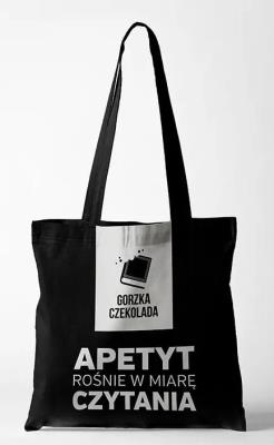 Opakowanie Torba eko czarna. Apetyt rośnie w miarę czytania