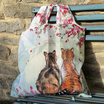 Opakowanie Torba na zakupy RE17 Koty i kwiaty