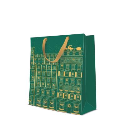 Opakowanie Torba premium Świąteczne kamienice L BN