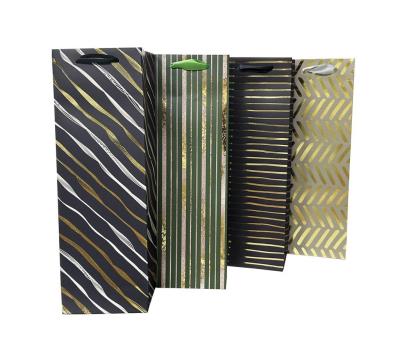 Opakowanie Torba prezentowa 12x36 pasy, granat, zieleń