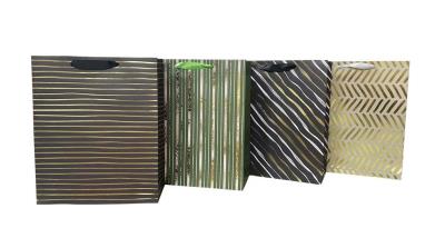 Opakowanie Torba prezentowa 18x23 pasy, granat, zieleń