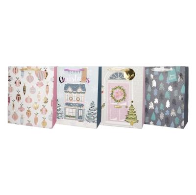 Opakowanie Torba prezentowa 18x23x10cm Święta hot stamp mix