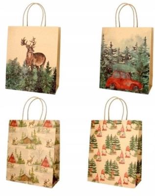 Opakowanie Torba prezentowa 21x25,5 papier brown craft mix