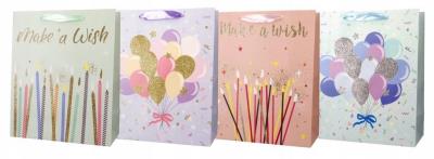 Opakowanie Torba prezentowa 26x32 balony świeczki