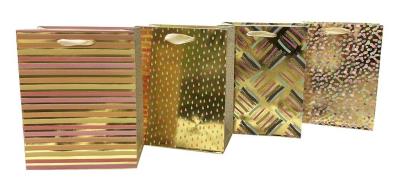 Opakowanie Torba prezentowa 26x32 złoto-pastelowa mix