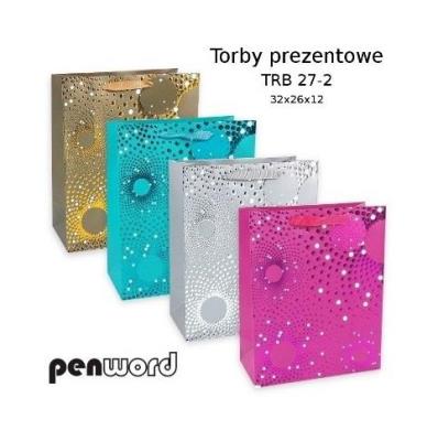 Opakowanie Torba prezentowa 32x26x12 MIX KOLORÓW