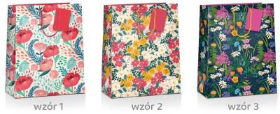 Opakowanie Torba prezentowa Flower 32x26x10cm MIX
