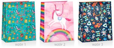 Opakowanie Torba prezentowa Grand Kids 32x26x10cm MIX