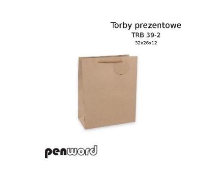 Okładka książki Torba prezentowa SZARA 32x26x12  TRB 39-2