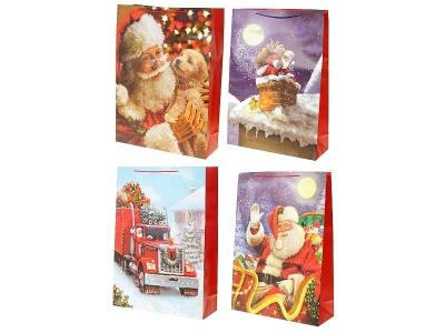 Opakowanie Torba prezentowa z motywem świątecznym MIX