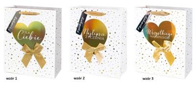 Opakowanie Torba QPM-106 Kokarda (biało-złote) MIX