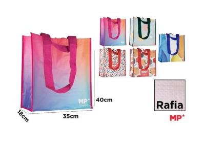 Opakowanie Torba z rafii duża 35x40x18cm MIX