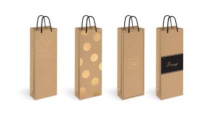 Opakowanie Torebka na butelkę 13x36x8 Kraft mix