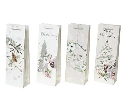 Opakowanie Torebka na butelkę z motywem świątecznym MIX