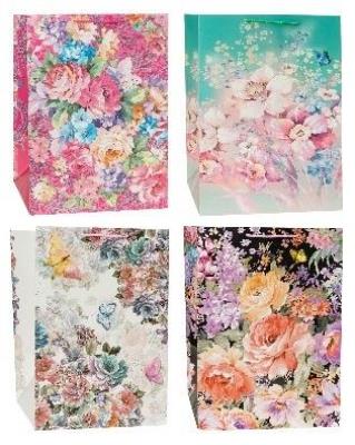 Opakowanie Torebka ozdobna 51x72x18cm szerokie dno mix