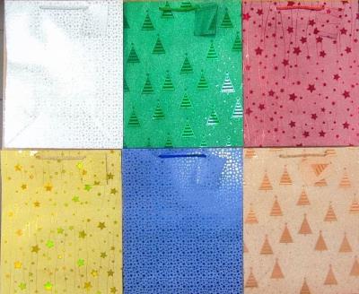 Opakowanie Torebka ozdobna brokat złocona Święta PL-6 średnia