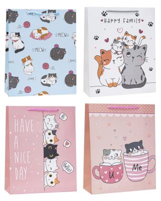 Opakowanie Torebka ozdobna Kotki 26x32x10cm mix ROZETTE 12 szt