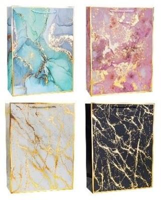 Opakowanie Torebka ozdobna Marmur 31x42x12cm mix ROZETTE