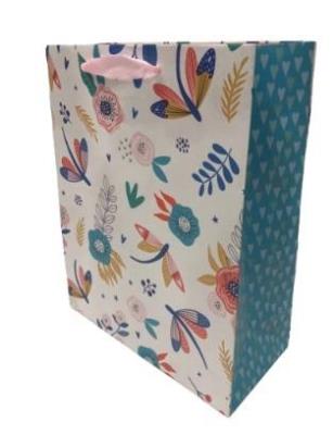 Opakowanie Torebka ozdobna matowa 35x37x12cm Kwiaty FRESH
