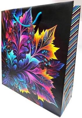 Opakowanie Torebka ozdobna matowa 35x37x12cm liście GB23161