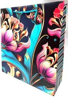 Opakowanie Torebka ozdobna matowa 35x37x12cm tulipany GB23157