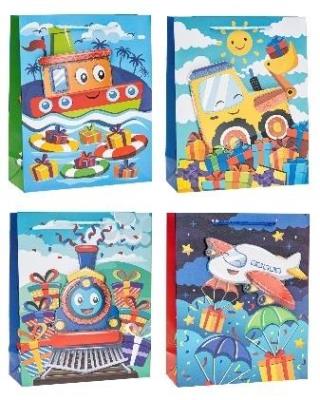 Opakowanie  Torebka ozdobna Pojazdy 26x32x10cm mix ROZETTE