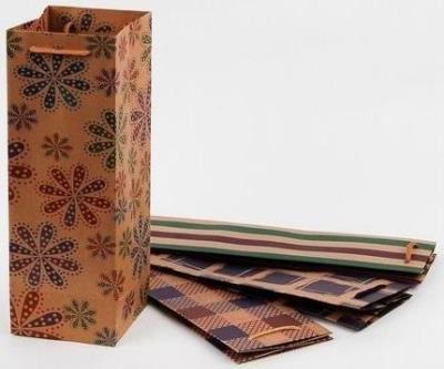 Opakowanie Torebka papierowa Craft na butelkę MIX