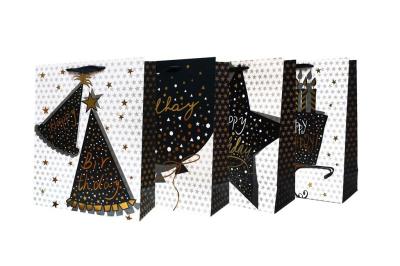 Opakowanie Torebka płaska mała biało-czarna