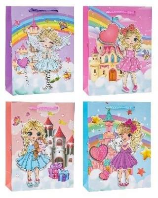 Opakowanie Torebka Pop-Up 3D Girl 18x24x8cm mix ROZETTE