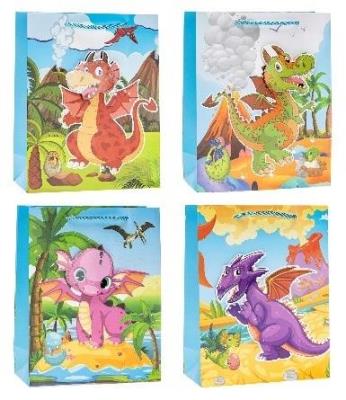 Opakowanie Torebka Pop-Up 3D Smok 26x32x10cm mix ROZETTE