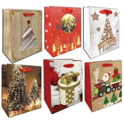 Opakowanie Torebka prezentowa Bożonarodzeniowa LUX  CQXK2301-S mix 12 sztuk