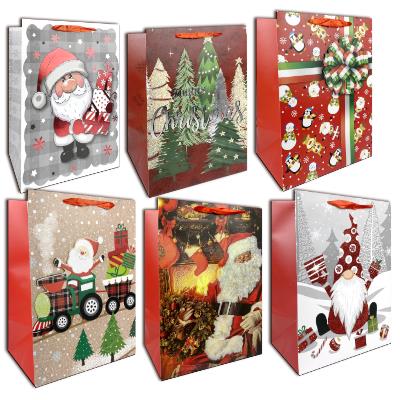 Opakowanie Torebka prezentowa Bożonarodzeniowa LUX CQXK2304L2 mix 12 sztuk