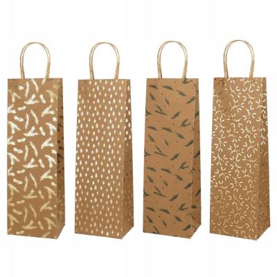 Torebka prezentowa na butelkę 11x35cm kraft mix. Wydawca: incood.. SmakLiter.pl Opakowanie Torebka prezentowa na butelkę 11x35cm kraft mix