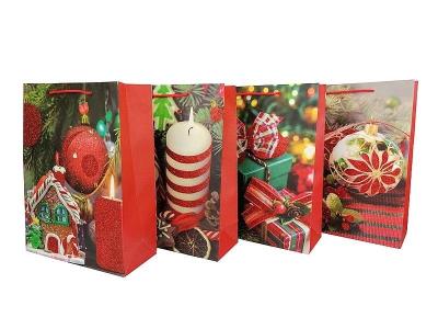Opakowanie Torebka prezentowa świąteczna 32x26x10cm MIX