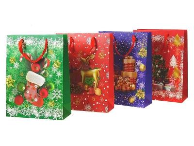 Opakowanie Torebka prezentowa z motywem świątecznym MIX