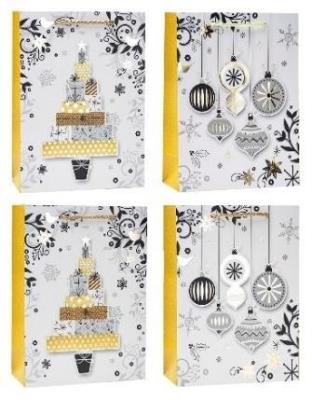 Opakowanie Torebka świąteczna 18x24x8cm mix ROZETTE