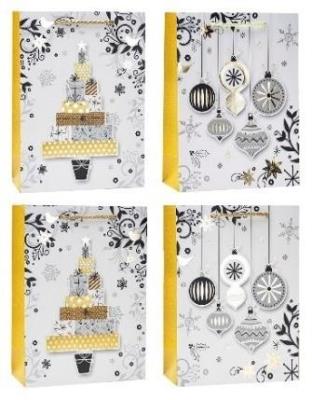 Opakowanie Torebka świąteczna 26x32x10cm mix ROZETTE