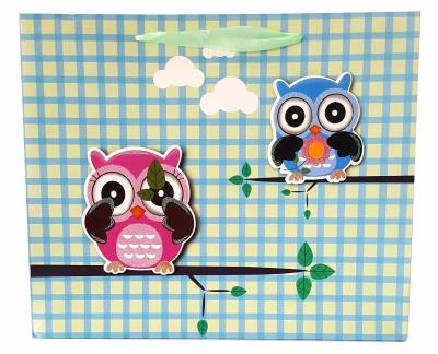 Opakowanie Torebki ozdobne brokatowe sówki JP2069B 12 sztuk