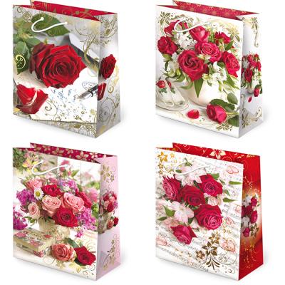 Opakowanie Torebki ozdobne T2-120 Kwiaty róże 10 sztuk