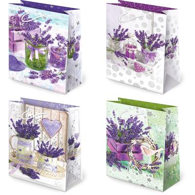 Opakowanie Torebki ozdobne T2-121 Kwiaty lawenda 10 sztuk