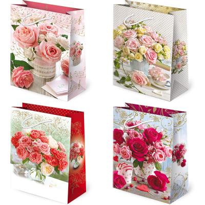 Opakowanie Torebki ozdobne T4-119 Kwiaty bukiety 10 sztuk