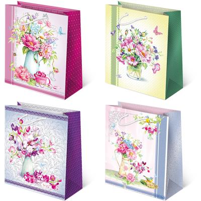 Opakowanie Torebki ozdobne T8-91 Kwiaty farby wodne 10 sztuk