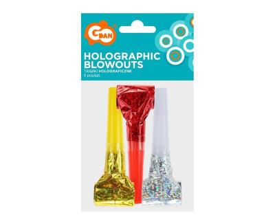 Trąbki holograficzne 3szt. Wydawca: GODAN. SmakLiter.pl Opakowanie Trąbki holograficzne 3szt